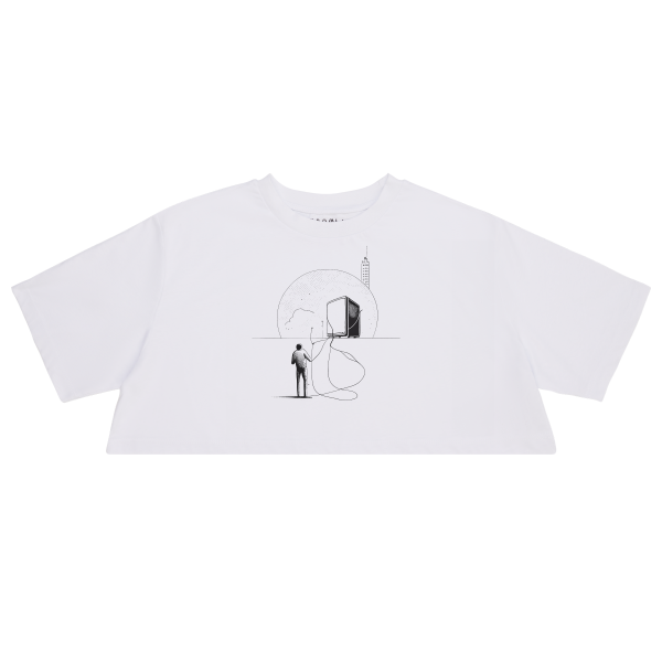 Ai generated line art – Crop T-Shirt