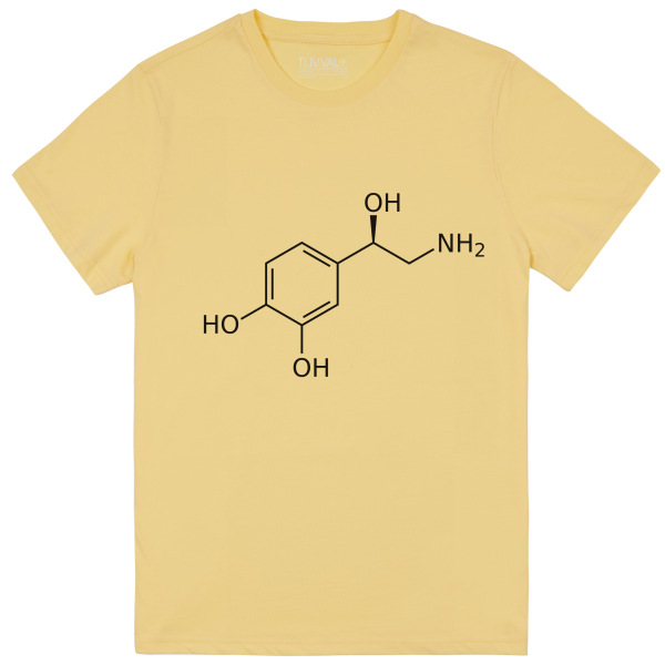 Adrenalin formülü  C₉H₁₃NO₃ – Premium T-Shirt