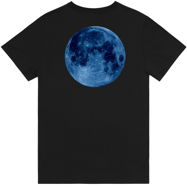Mavi ay baskılı premium T-Shirt – Premium T-Shirt
