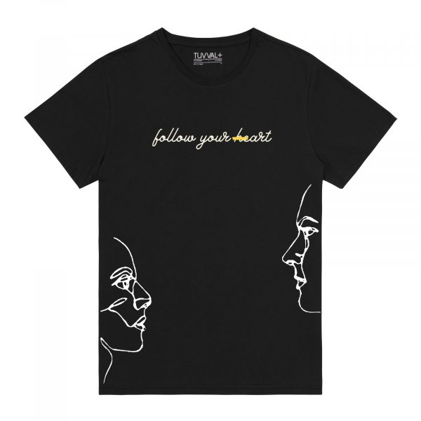 Follow Your He-art Baskılı T-shirt